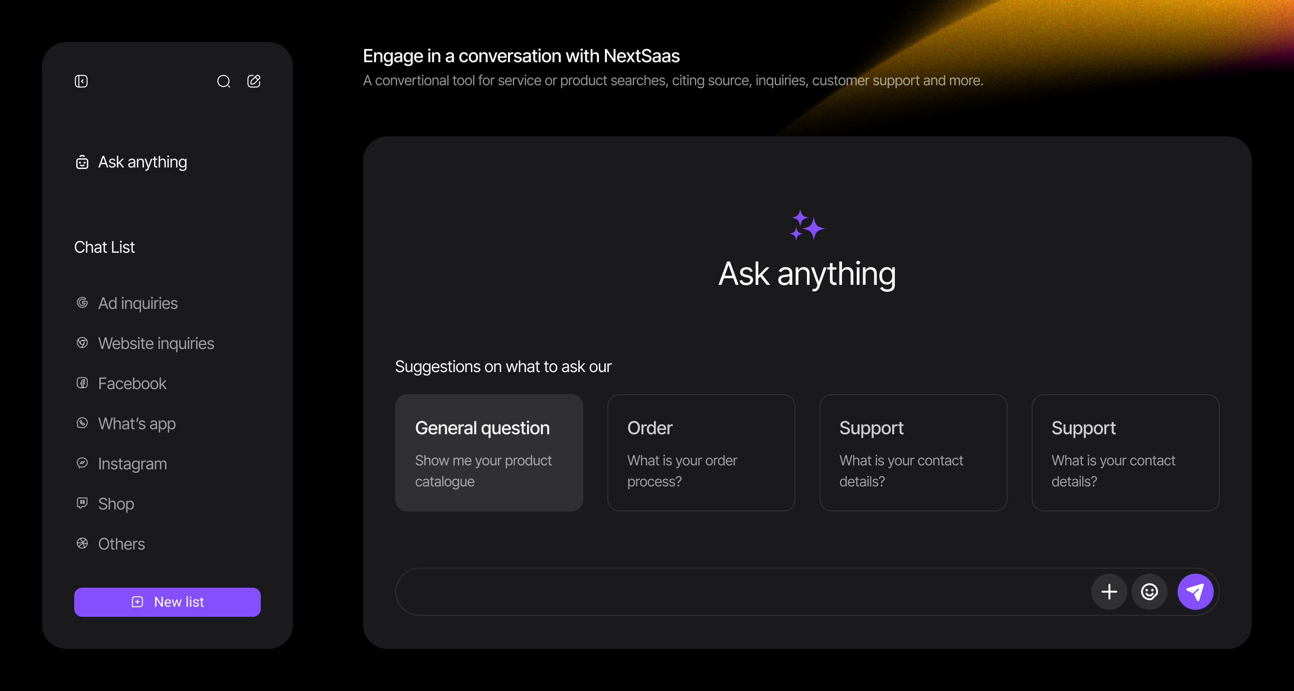 Chat interface